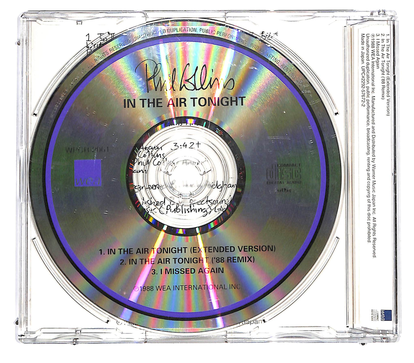 EBOND Phil Collins - In The Air Tonight ('88 Remix) CD CD129454