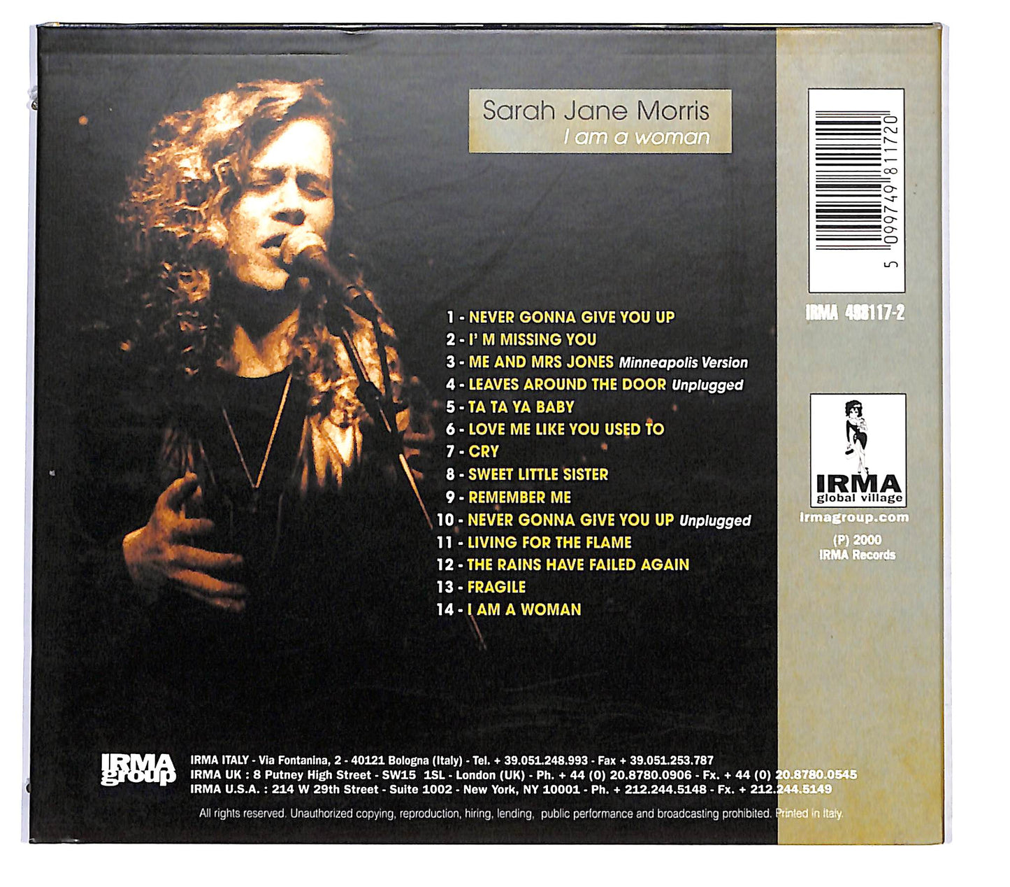EBOND Sarah Jane Morris - I Am A Woman DIGIPACK CD CD129502