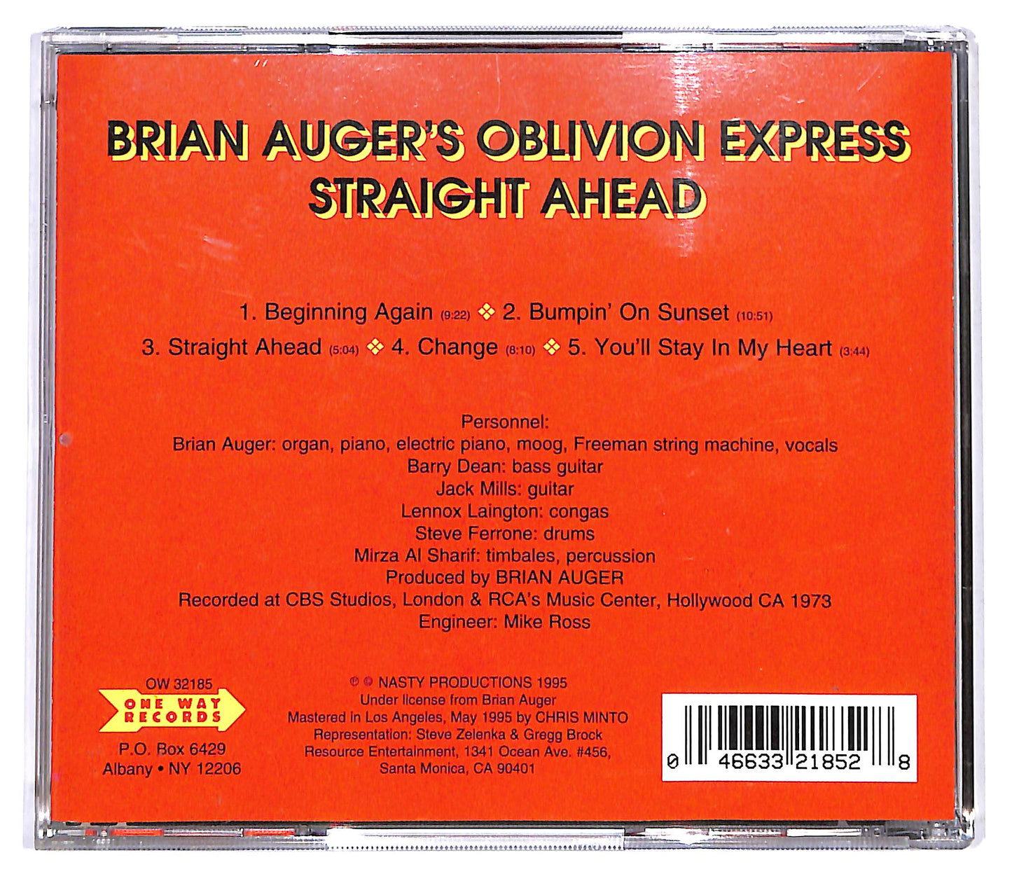 EBOND Brian Auger's Oblivion Express - Straight Ahead CD CD129517