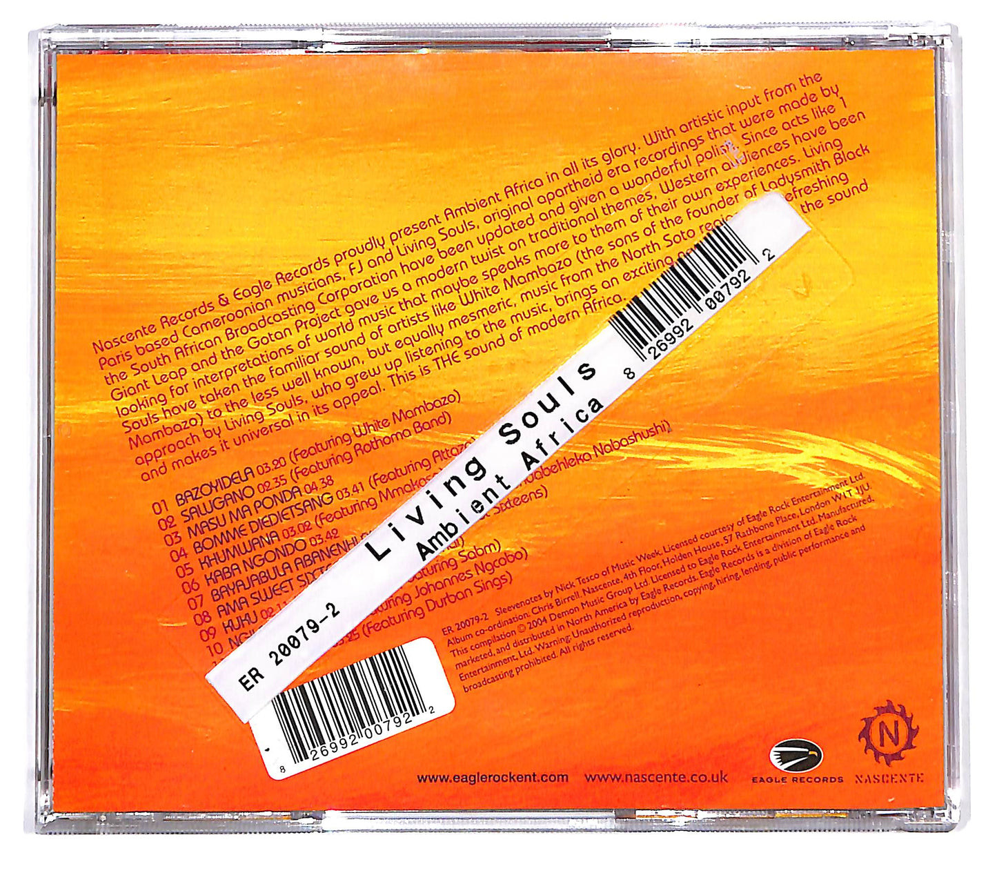 EBOND FJ & Living Souls - Ambient Africa CD CD129613