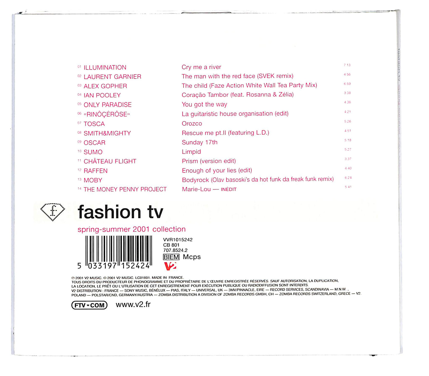 EBOND Various - Fashion TV Spring-Summer 2001 Collection DIGIPACK CD CD129617