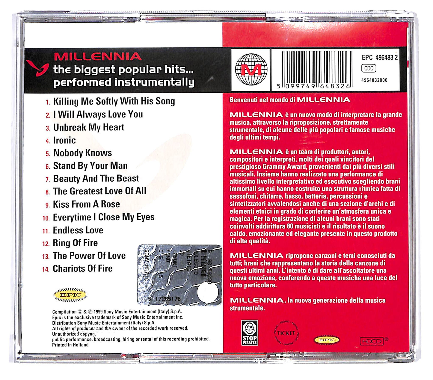 EBOND Millennia - The Biggest Popular Hits..Performed Instrumentally CD CD129655