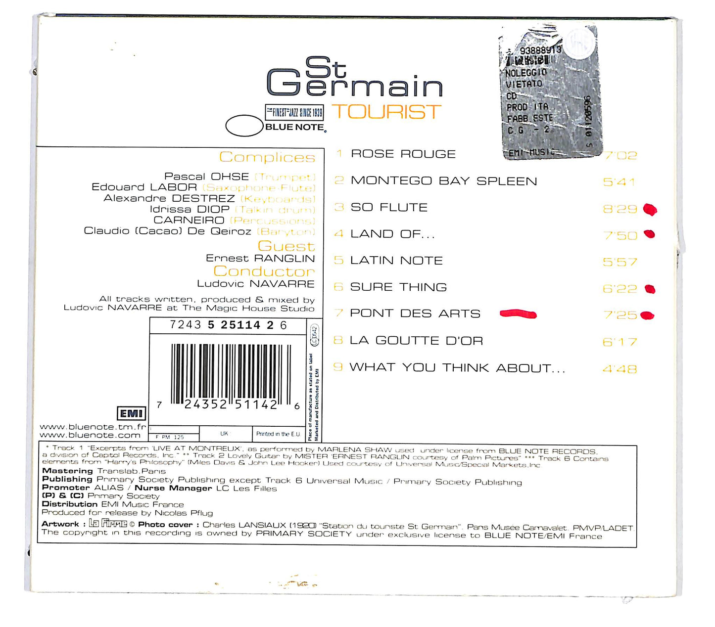 EBOND St Germain - Tourist DIGIPACK CD CD129670