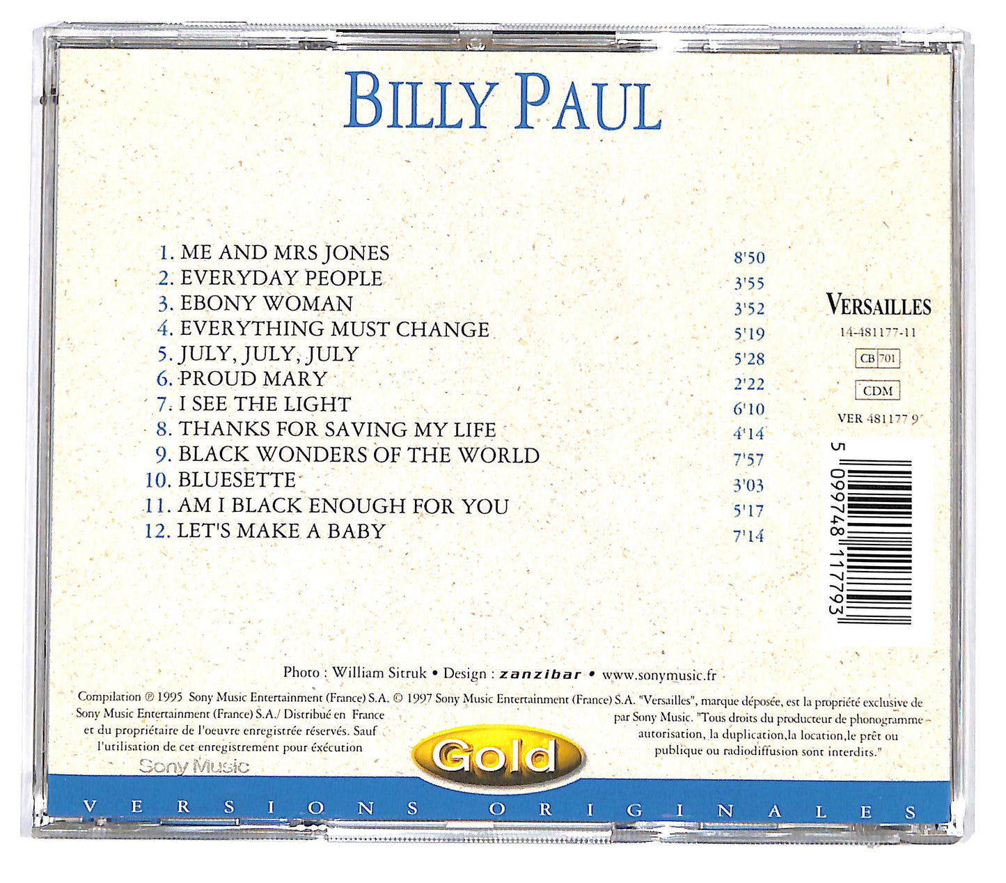 EBOND Billy Paul - Billy Paul CD CD129708