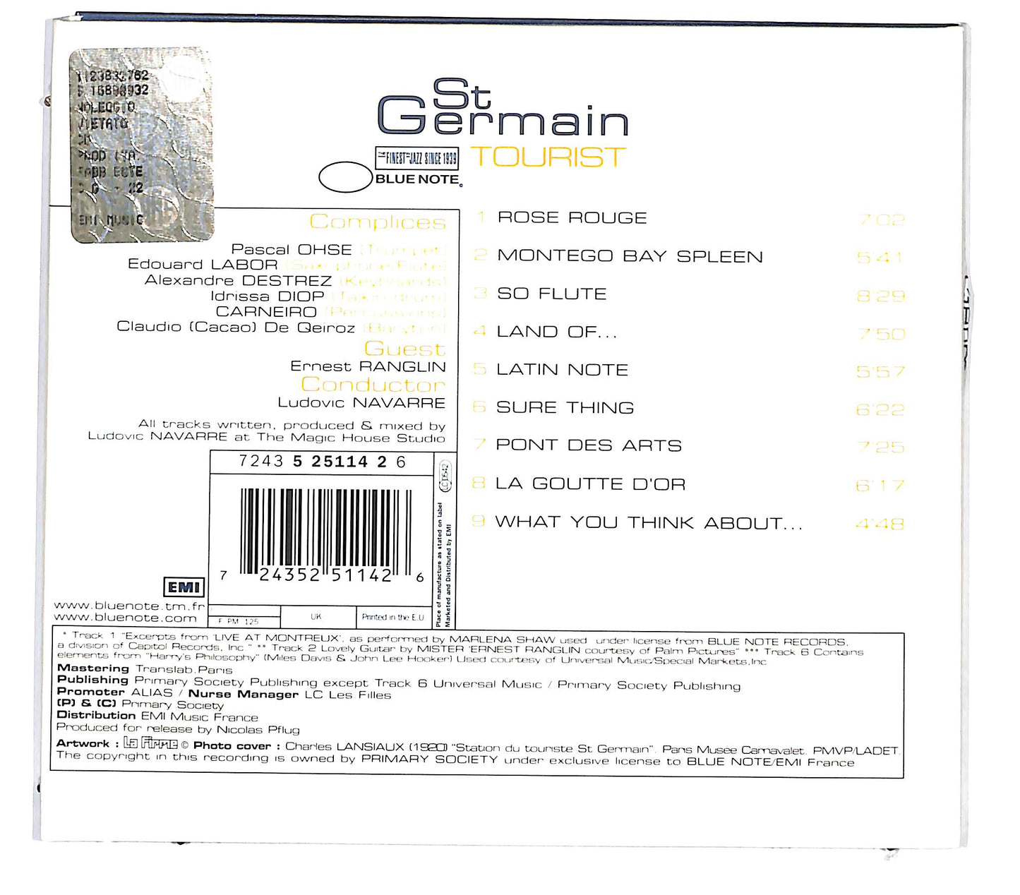 EBOND St Germain - Tourist DIGIPACK CD CD129711
