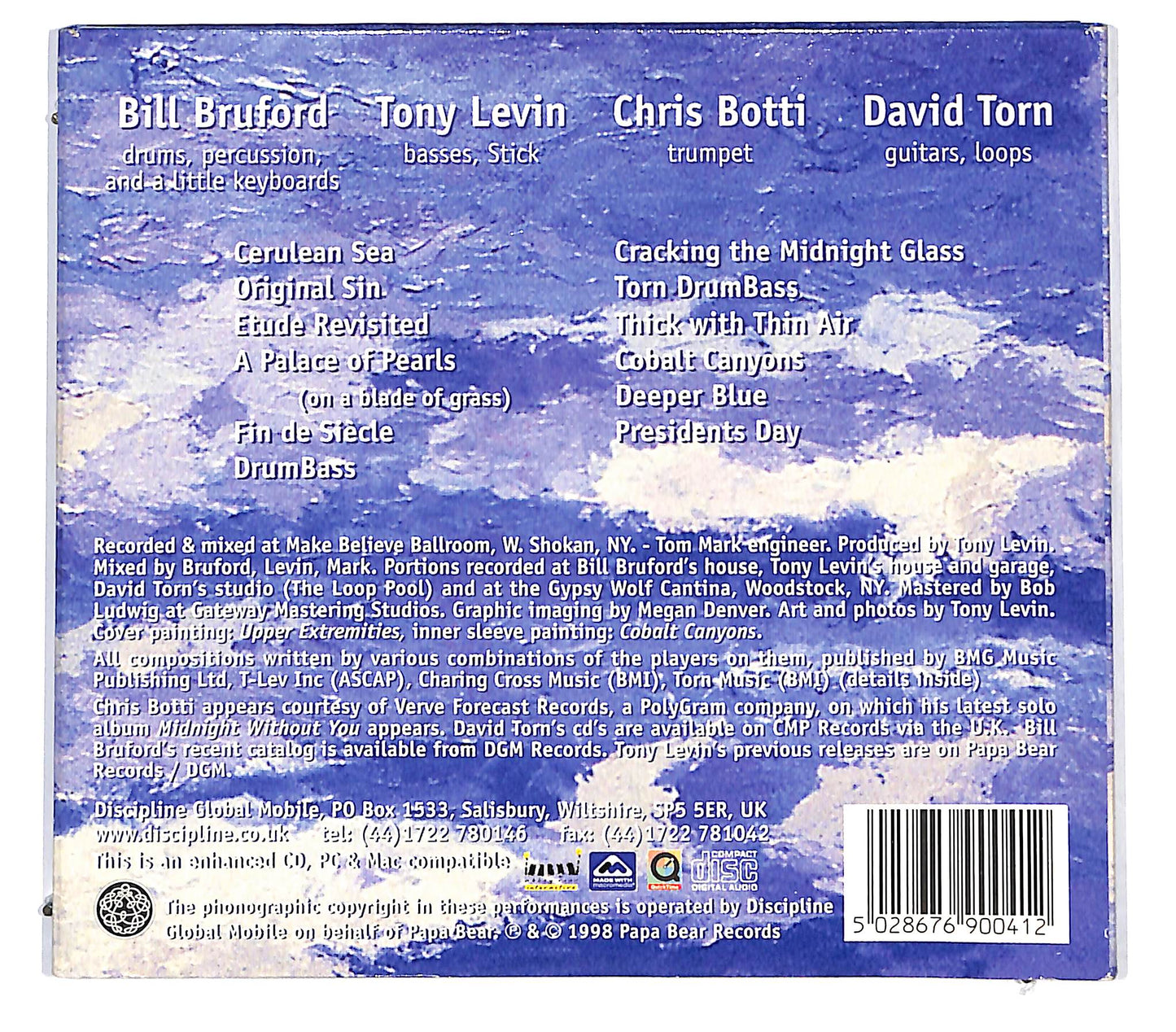 EBOND Bruford Levin Upper Extremities DIGIPACK CD CD129716