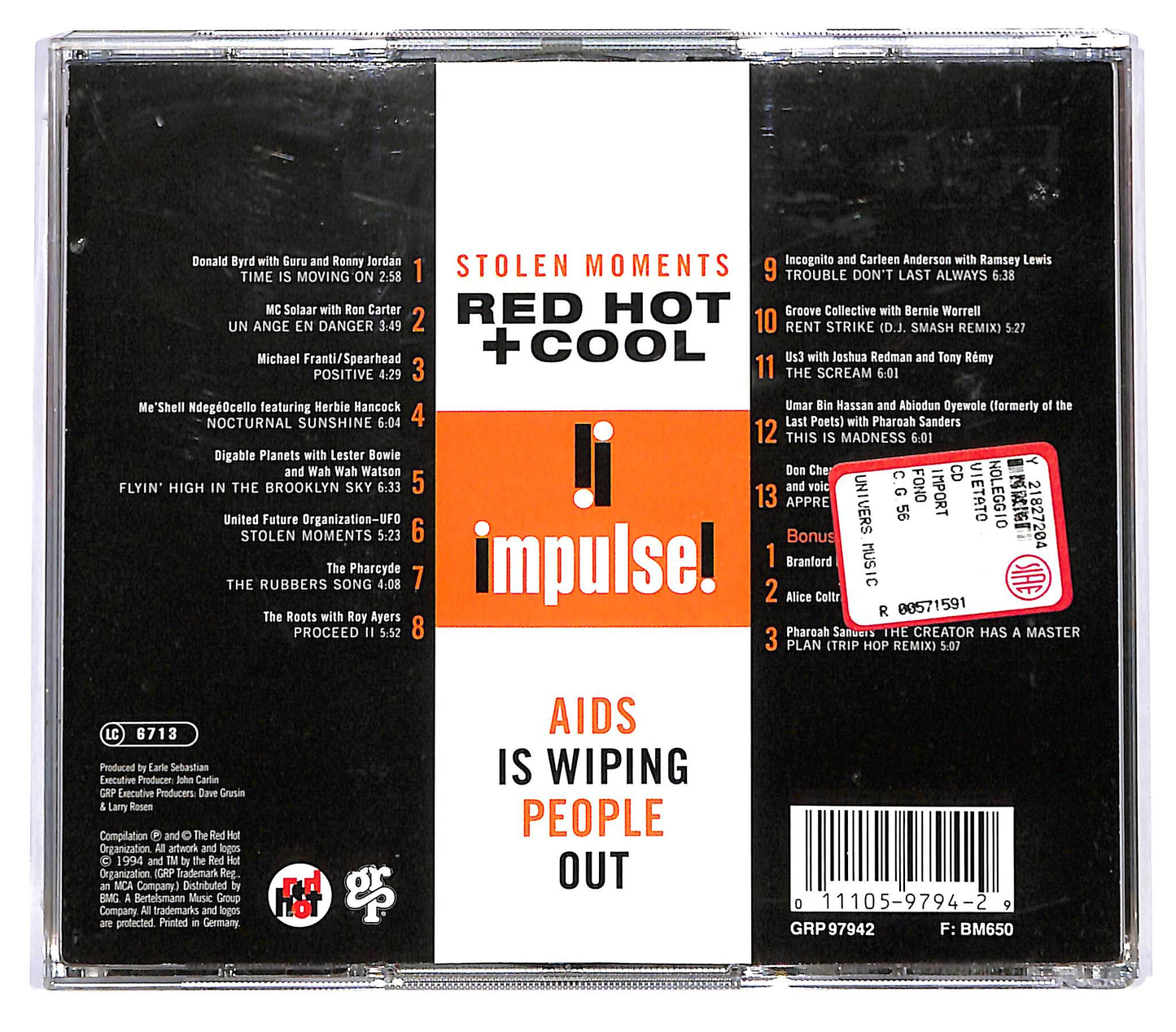 EBOND Various - Stolen Moments: Red Hot + Cool (2 dischi) CD CD129761