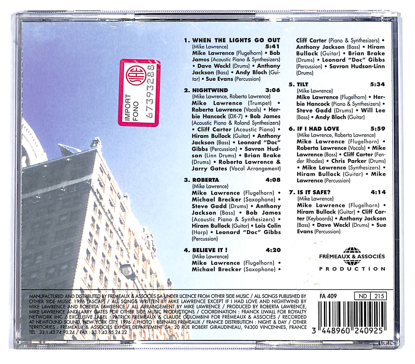 EBOND Mike Lawrence - Nightwind CD CD129765