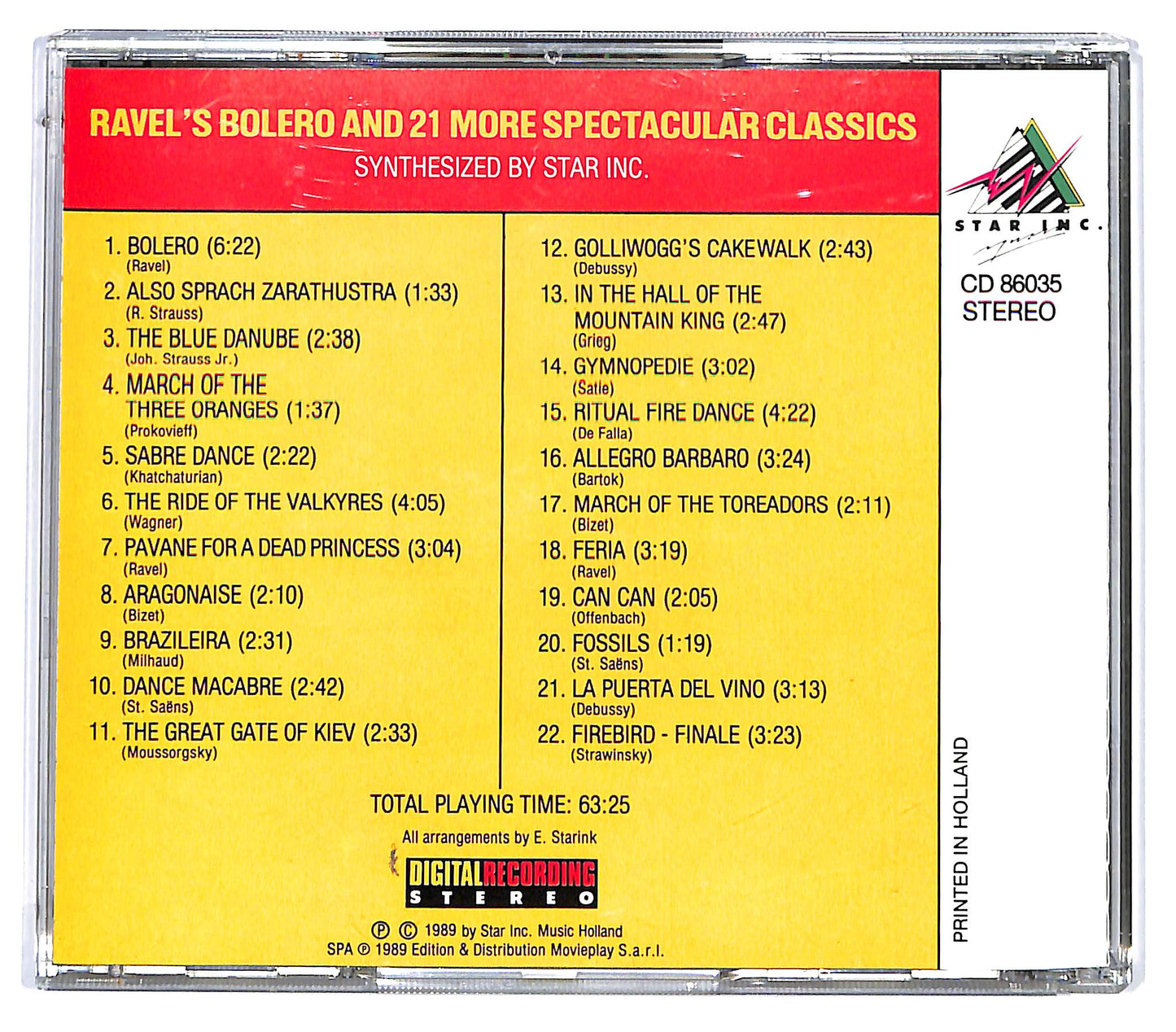 EBOND Star Inc. - Ravel's Bolero And 21 More Spectacular Classics CD CD129822