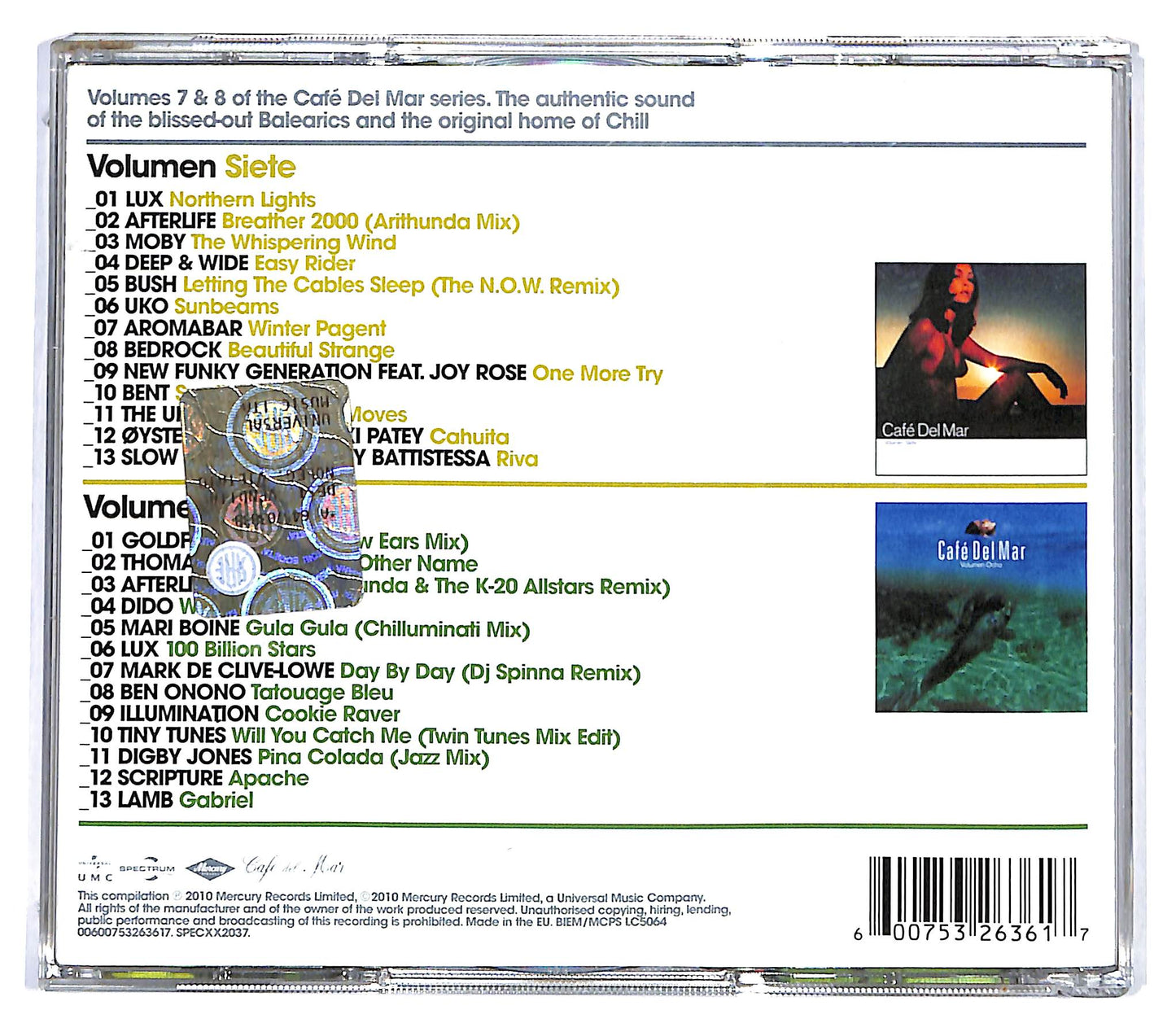 EBOND Various - Cafe Del Mar Ibiza (Volumen Siete Y Ocho) CD CD129909