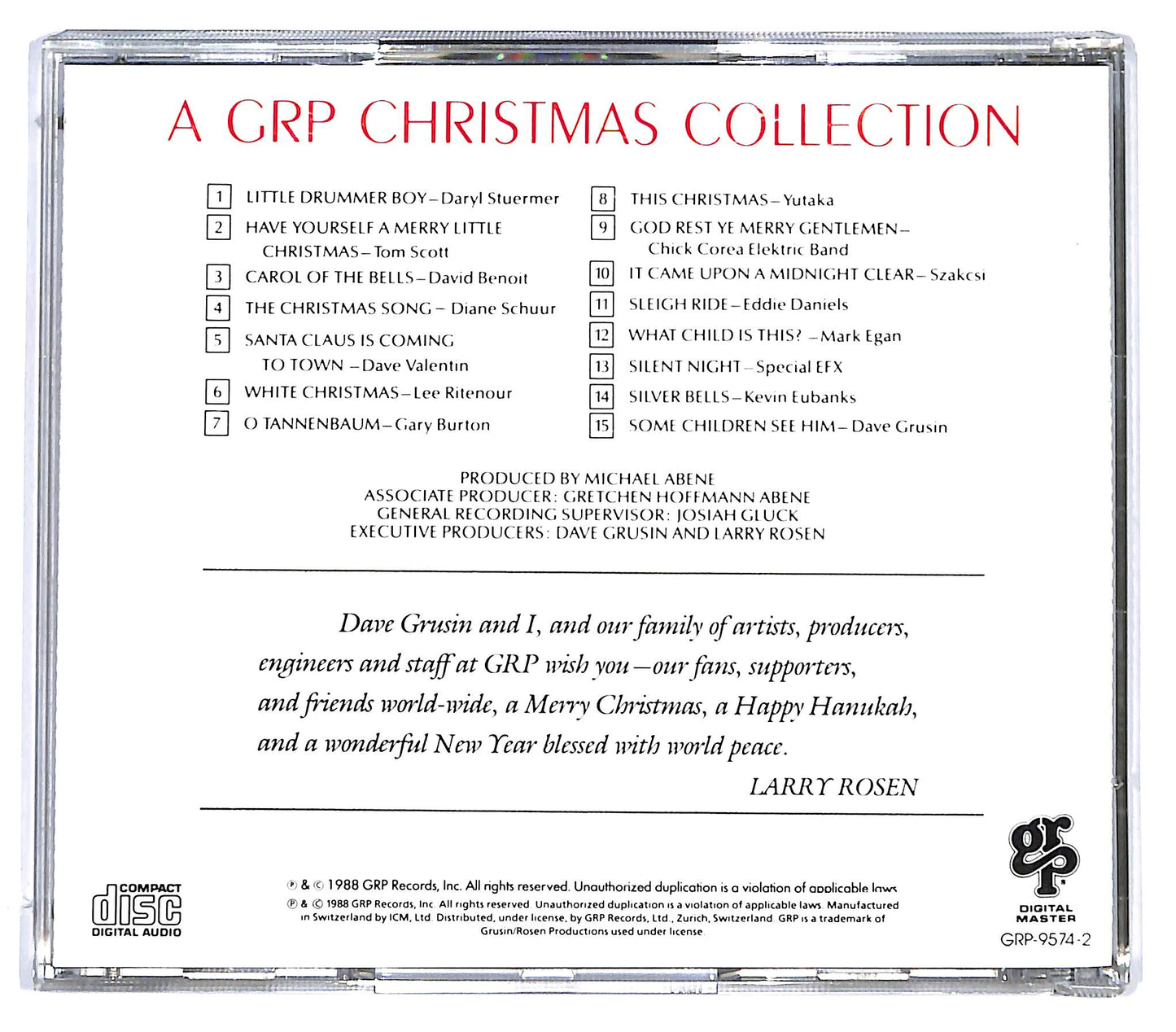 EBOND Various - A GRP Christmas Collection CD CD129930