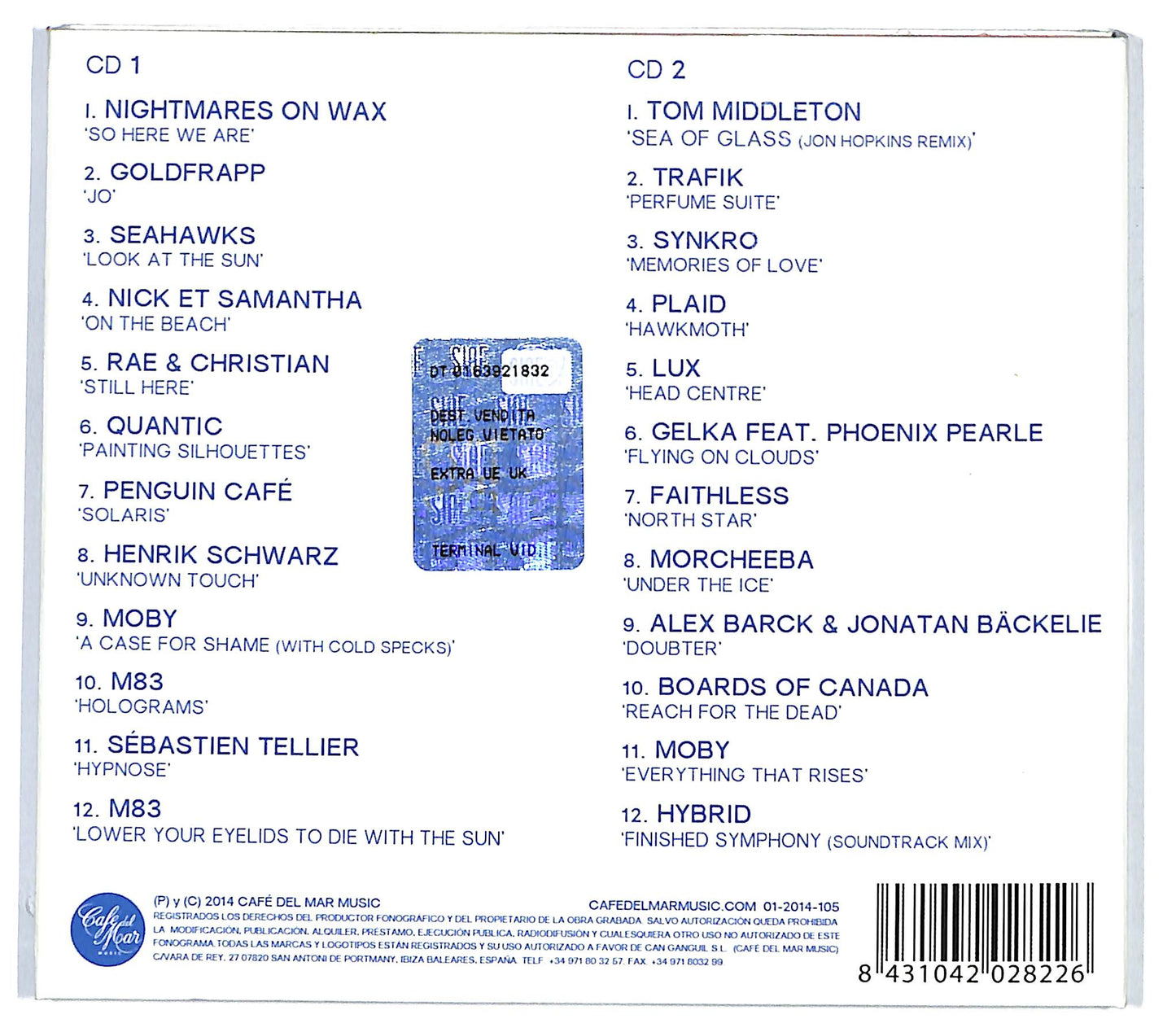 EBOND Various - Cafe Del Mar - Volumen Veinte DIGIPACK CD CD130011