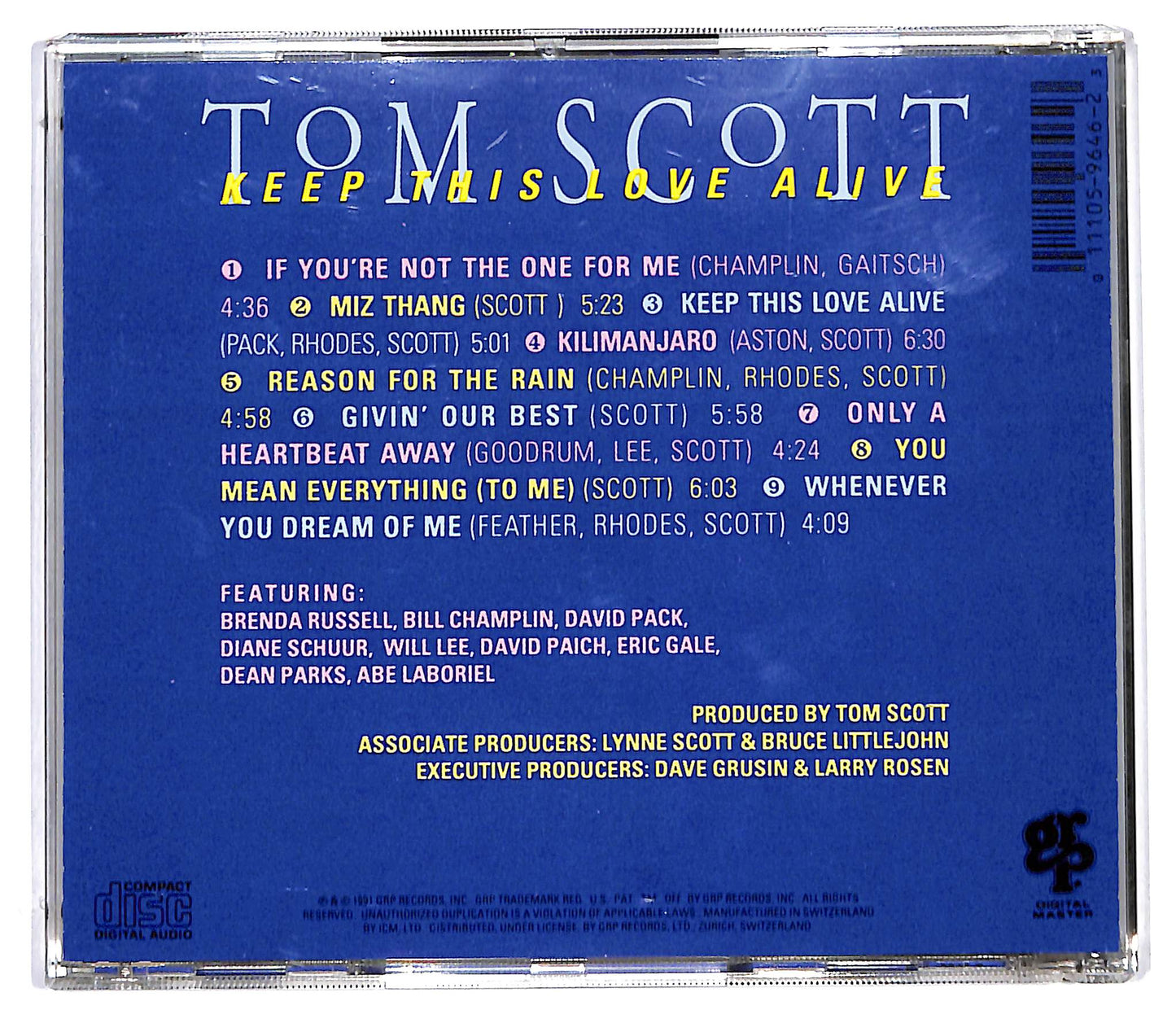 EBOND Tom Scott - Keep This Love Alive CD CD130109