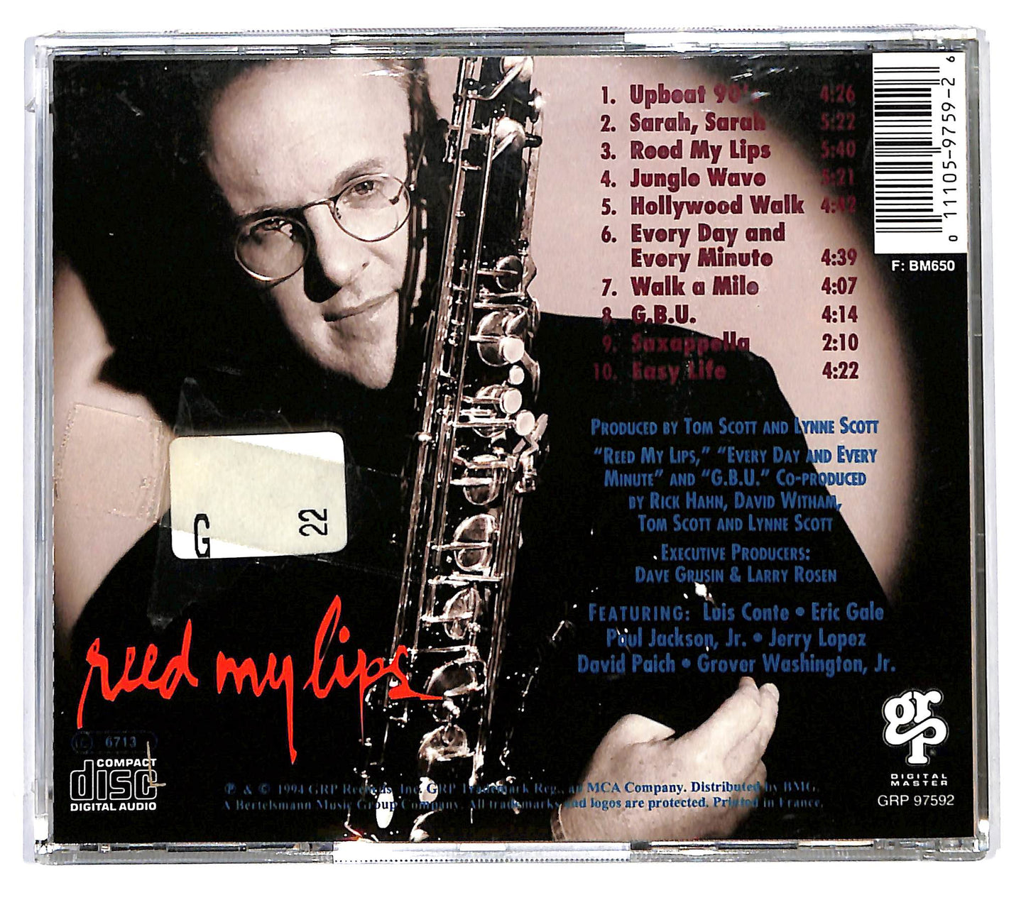 EBOND Tom Scott - Reed My Lips CD CD130114