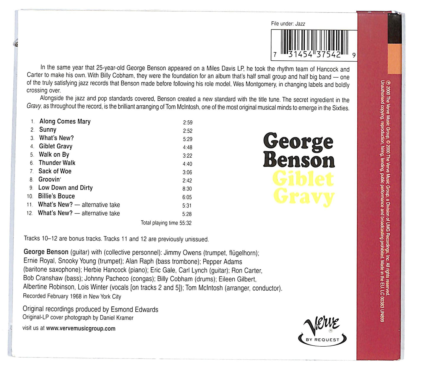 EBOND George Benson - Giblet Gravy DIGIPACK CD CD130117