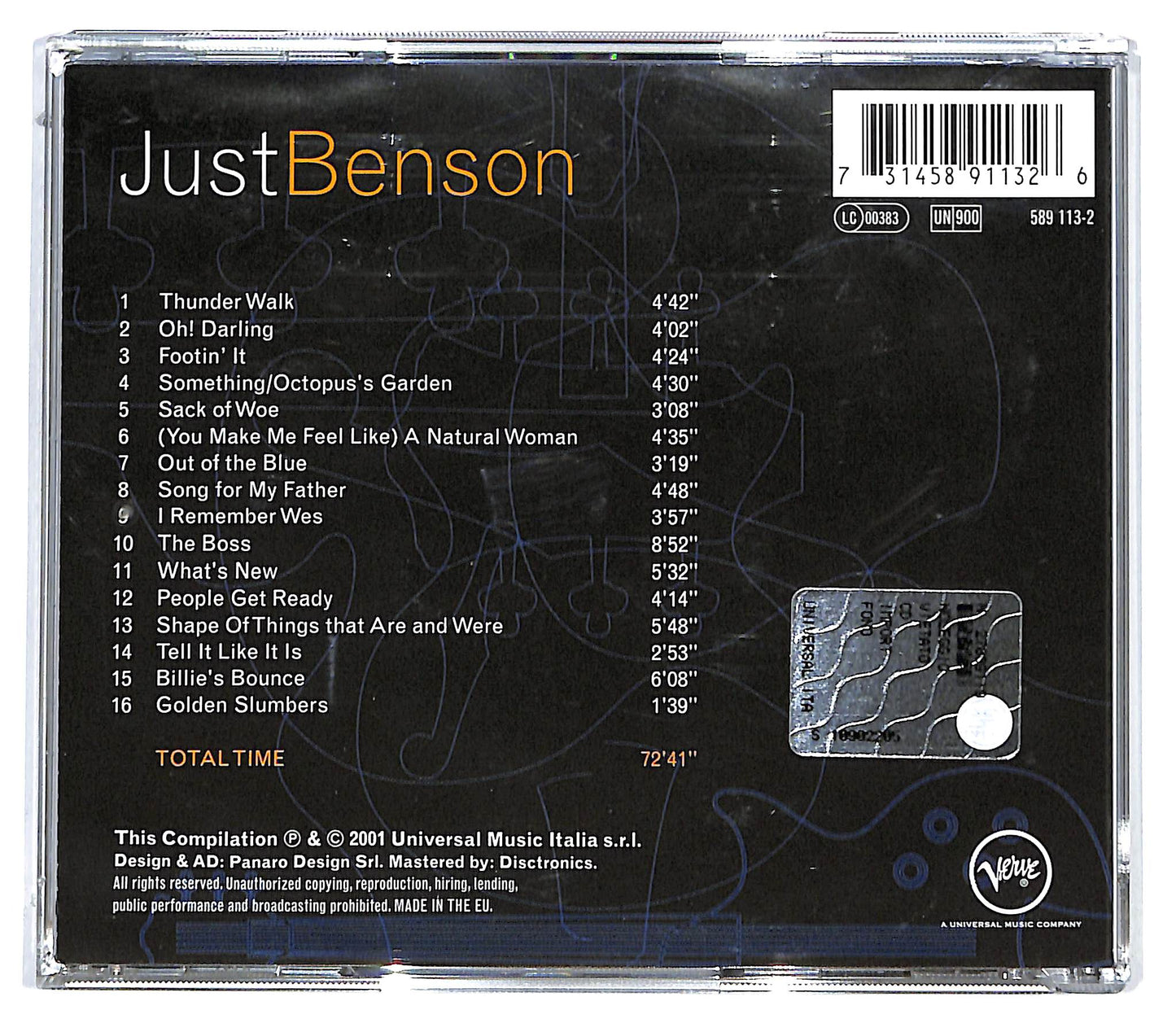 EBOND George Benson - JustBenson (George Benson's Golden Tracks) CD CD130118