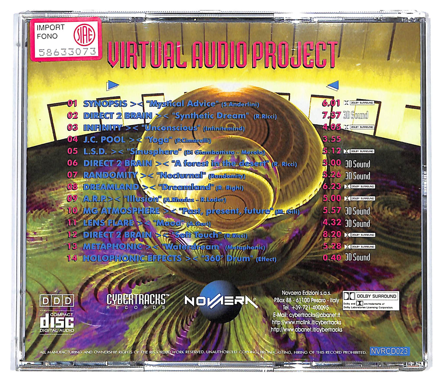 EBOND Virtual Audio Project - Dream - Issue 14 CD CD130155