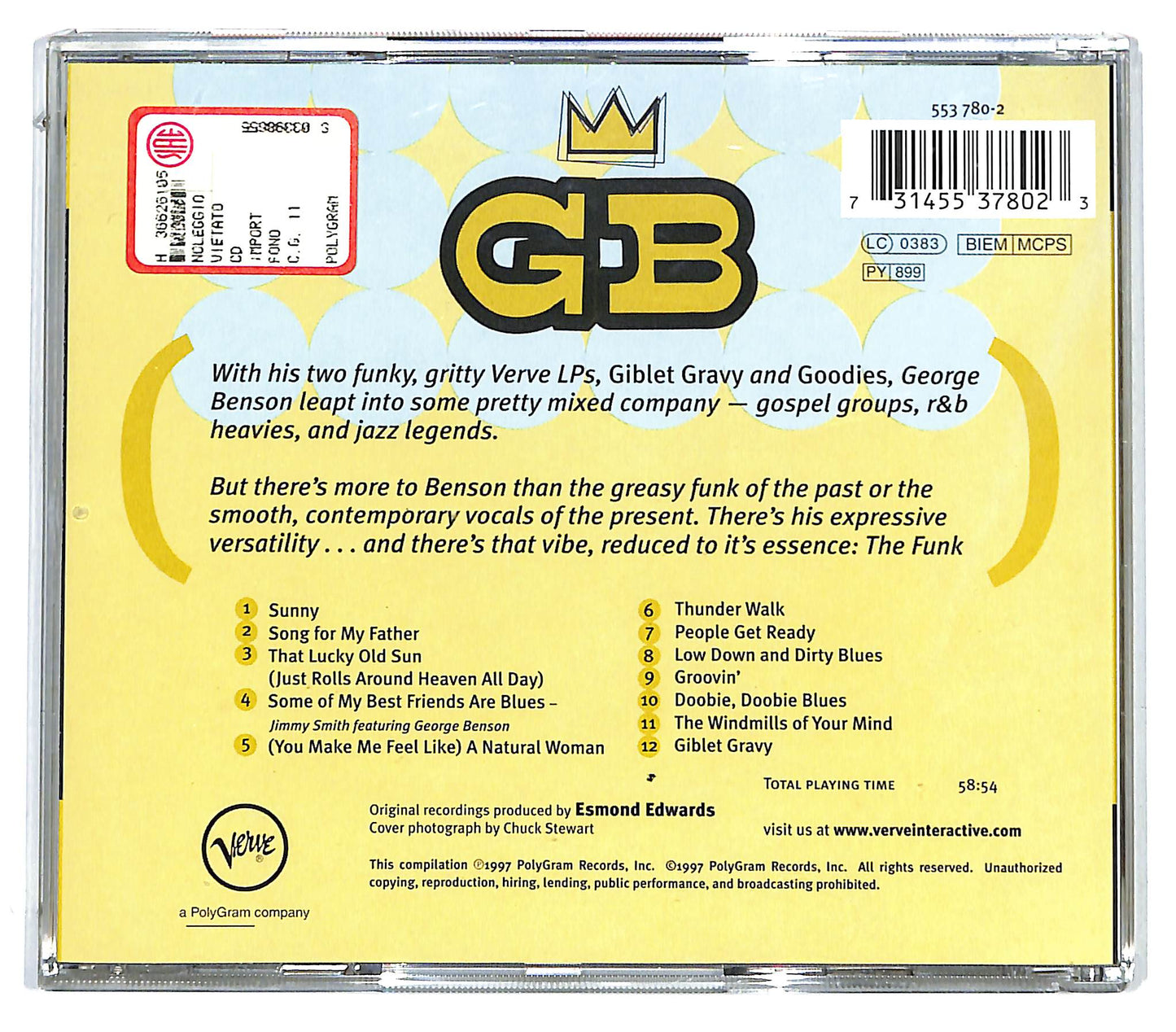 EBOND George Benson - Talkin' Verve CD CD130204