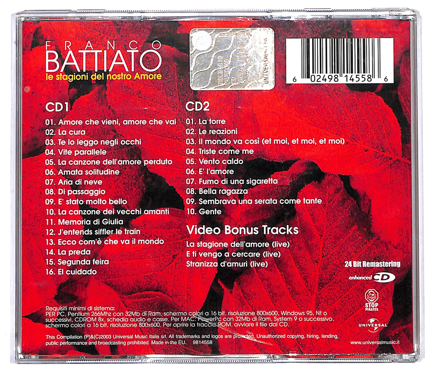 EBOND Franco Battiato - Le Stagioni Del Nostro Amore CD CD130205