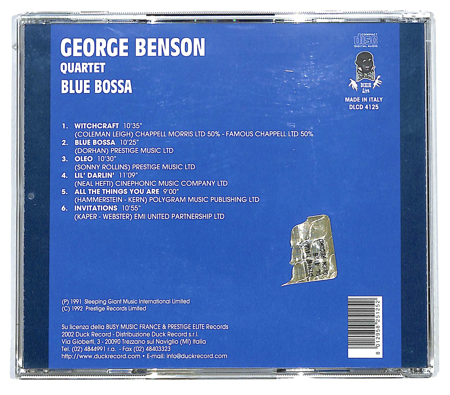 EBOND George Benson Quartet - Blue Bossa CD CD130217