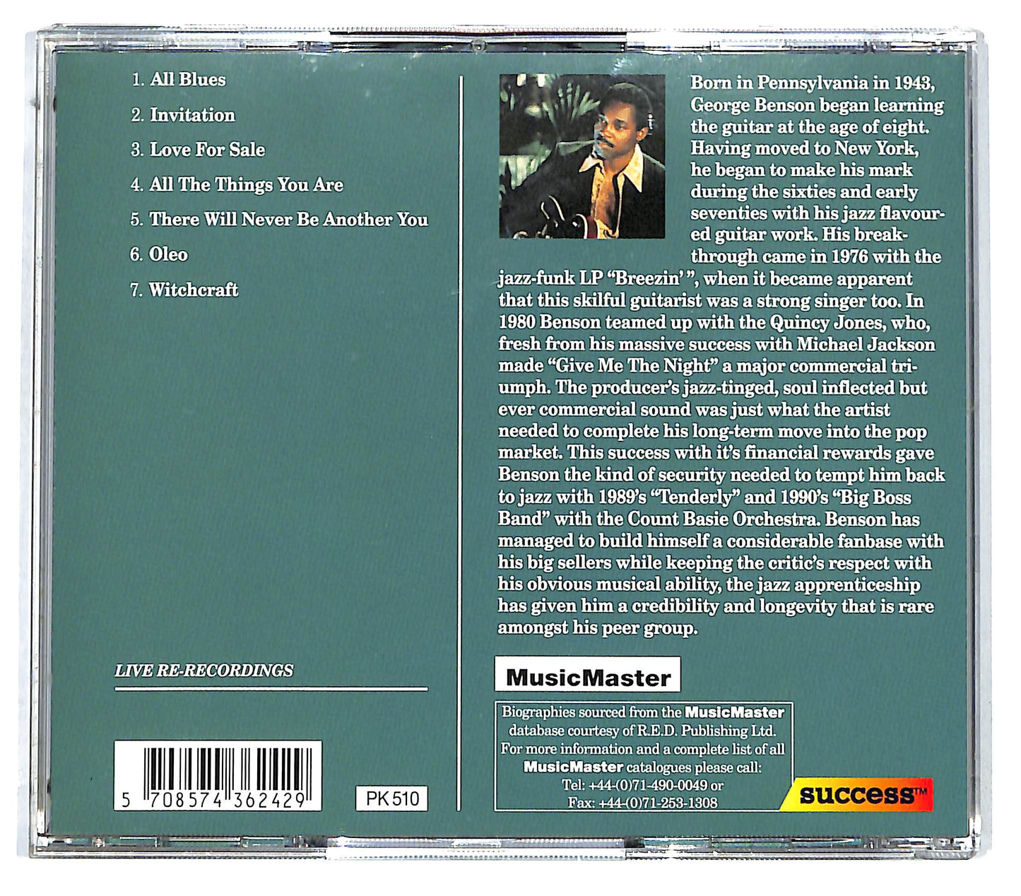 EBOND George Benson - Love For Sale - Live CD CD130221