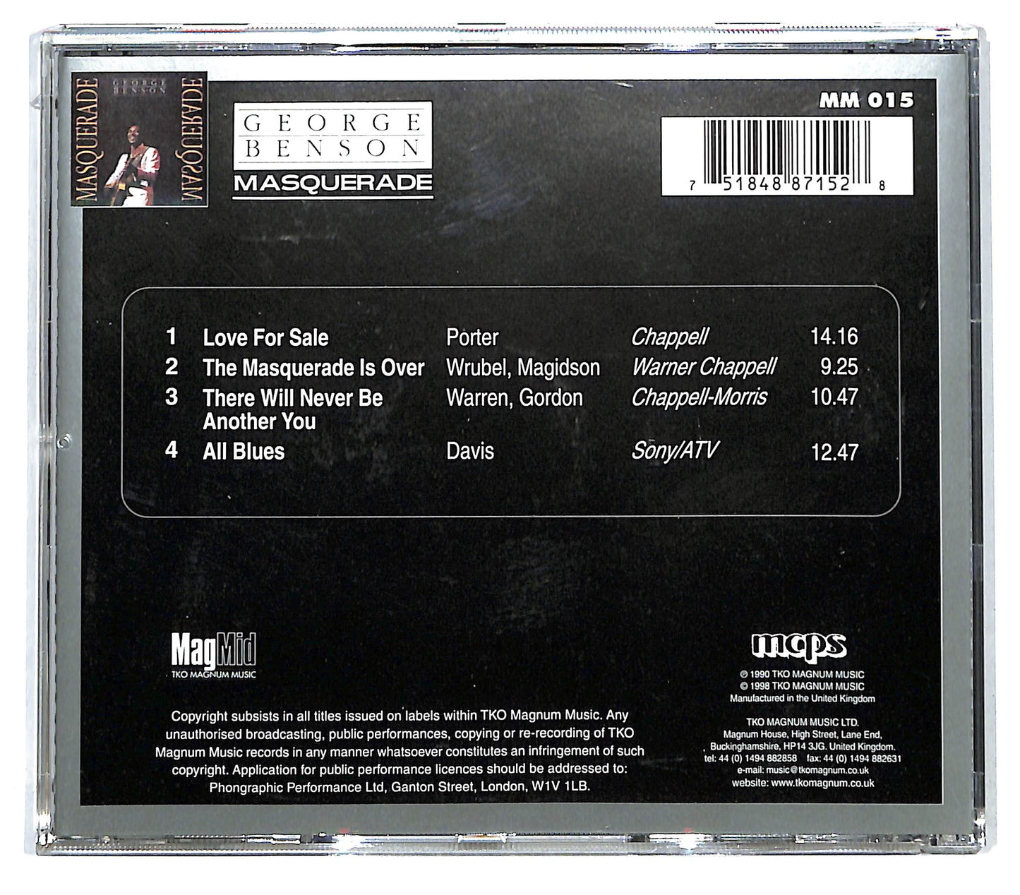 EBOND George Benson - Masquerade CD CD130228