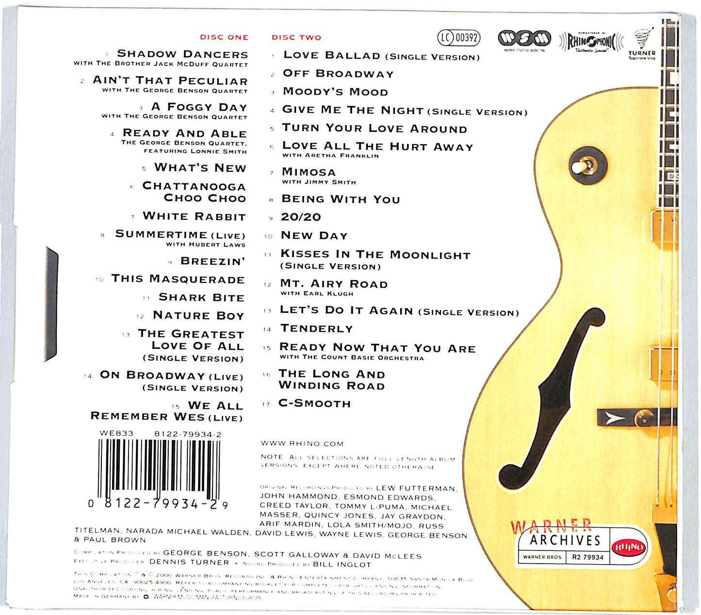 EBOND George Benson - Anthology DIGIPACK CD CD130229