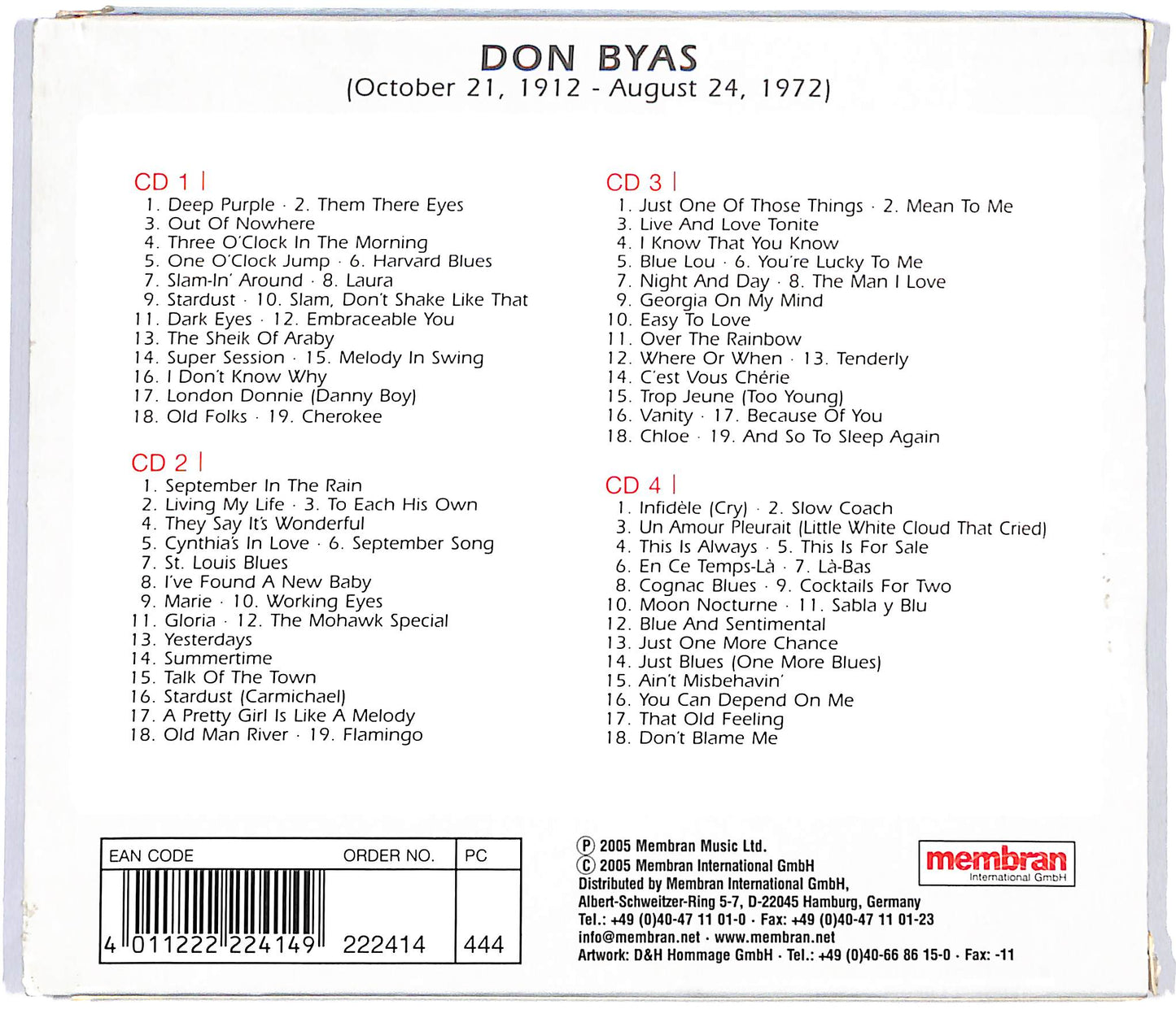 EBOND Don Byas - Moon Nocturne CD CD130324