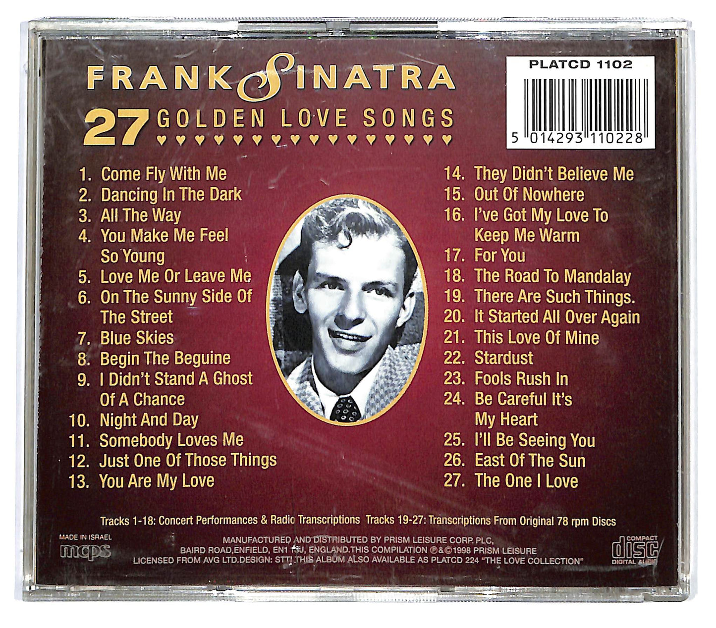 EBOND Frank Sinatra - 27 Golden Love Songs CD CD130342