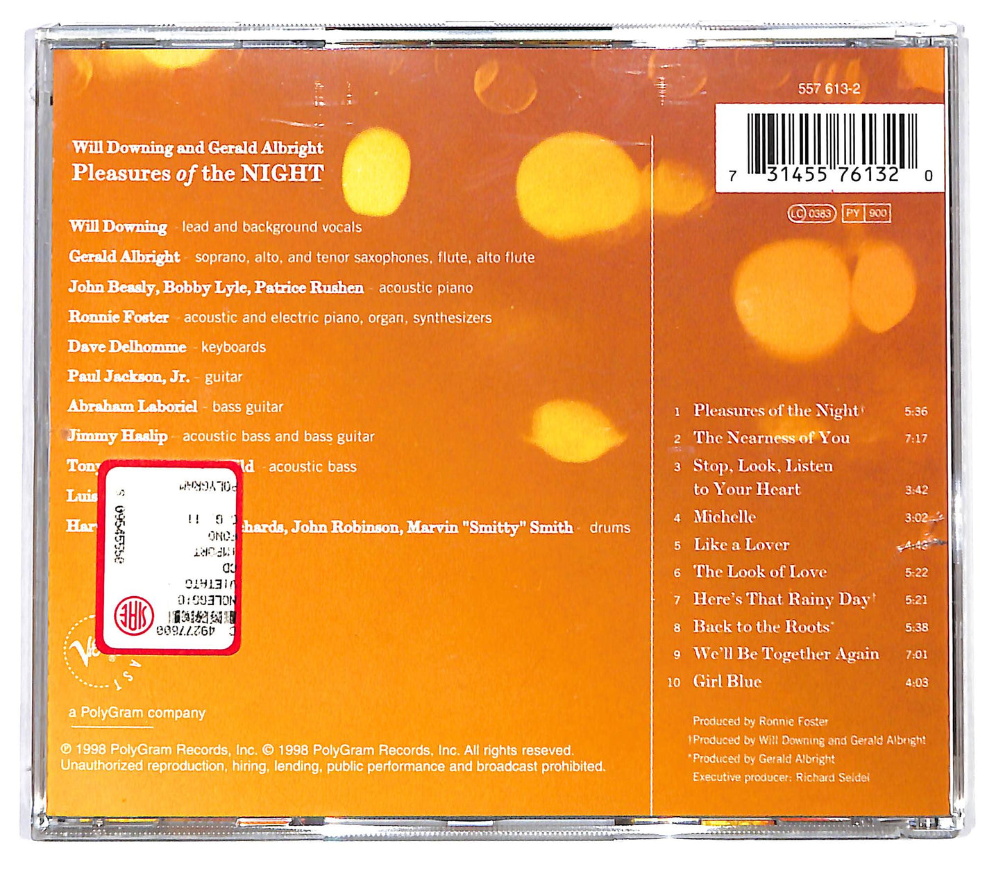 EBOND Will Downing And Gerald Albright - Pleasures Of The Night CD CD130402