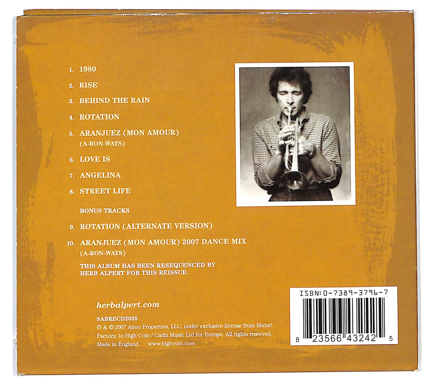 EBOND Herb Alpert - Rise DIGIPACK CD CD130431