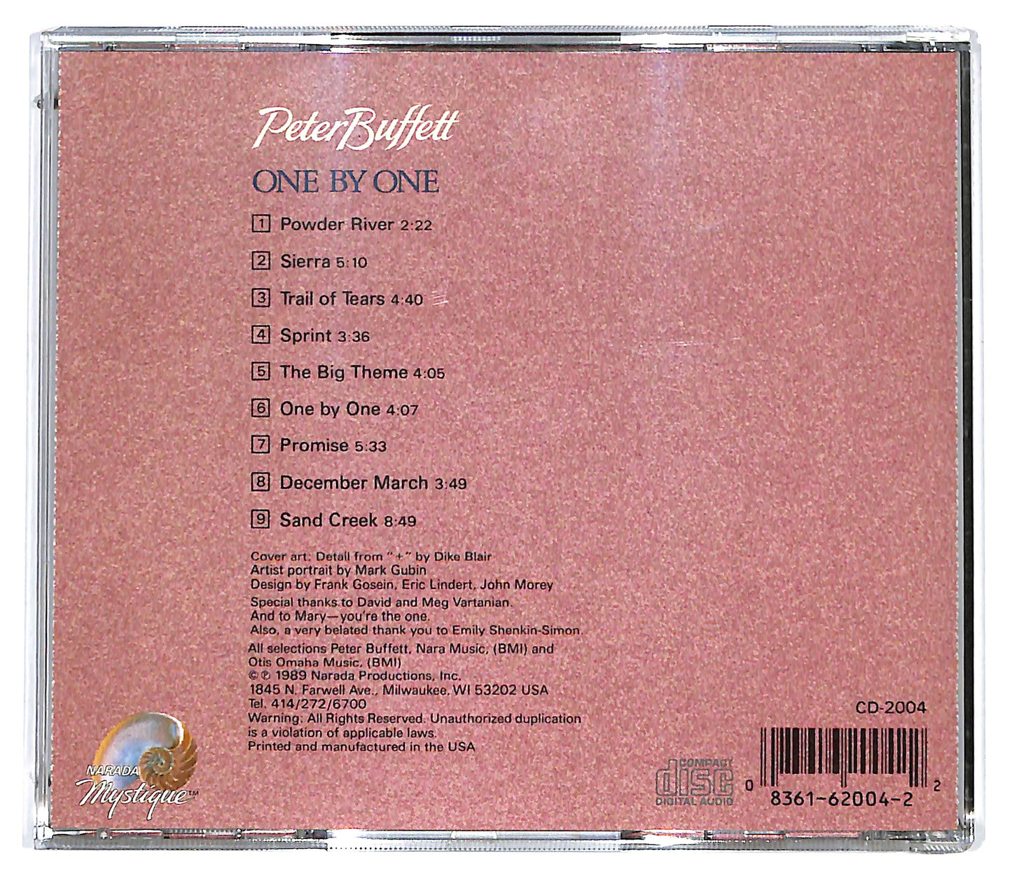 EBOND Peter Buffett - One By One CD CD130520