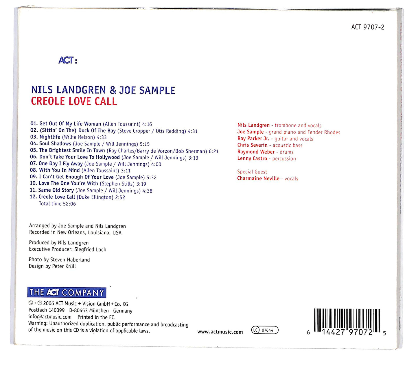 EBOND Nils Landgren & Joe Sample - Creole Love Call CD CD130530