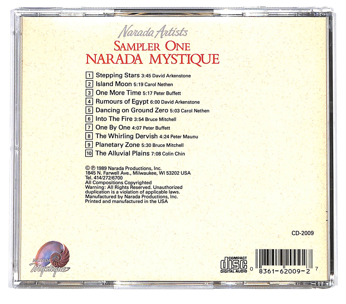 EBOND Narada Artists - Narada Mystique Sampler One CD CD130531