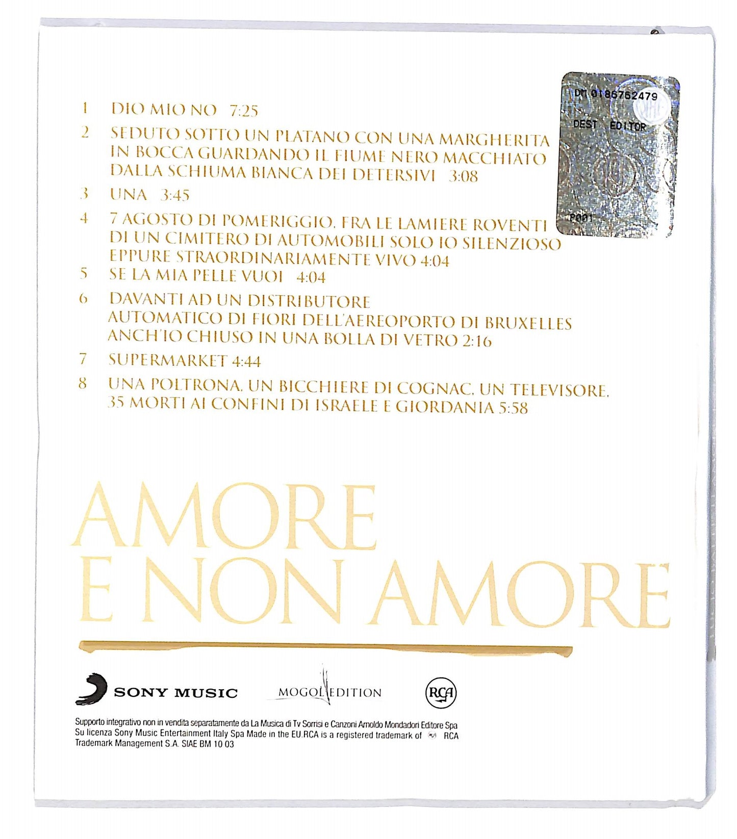 EBOND Lucio Battisti - Amore E Non Amore CD CD130538