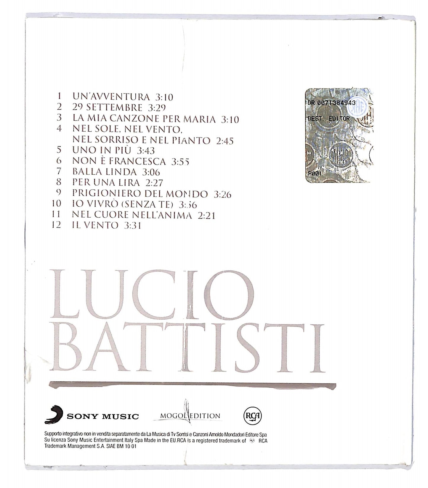 EBOND Lucio Battisti - Lucio Battisti EDITORIALE CD CD130539