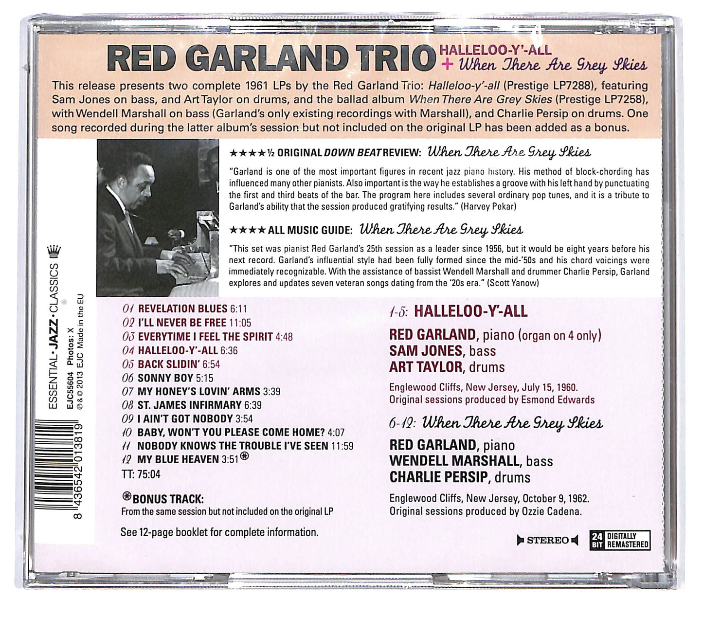 EBOND The Red Garland - Halleloo-Y'-All & When There Are Grey Skies CD CD130548