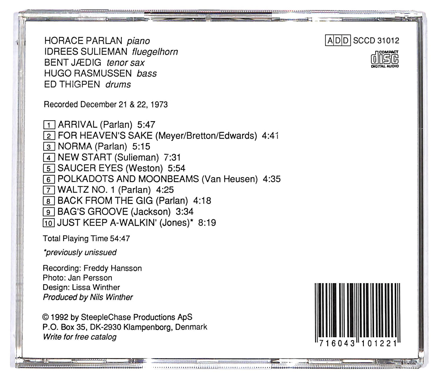 EBOND Horace Parlan - Arrival CD CD130549