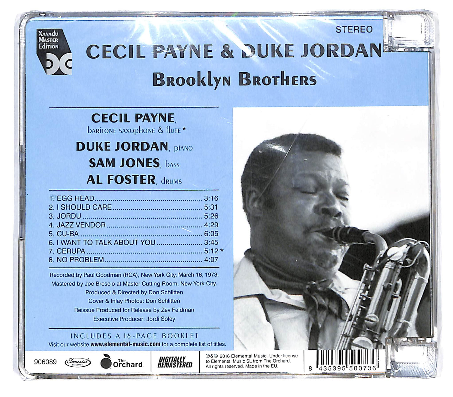 EBOND Cecil Payne & Duke Jordan - Brooklyn Brothers CD CD130559