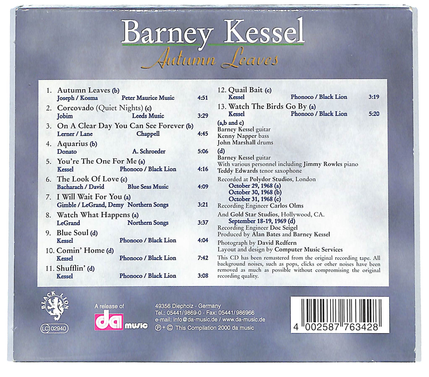 EBOND Barney Kessel - Autumn Leaves CD CD130604