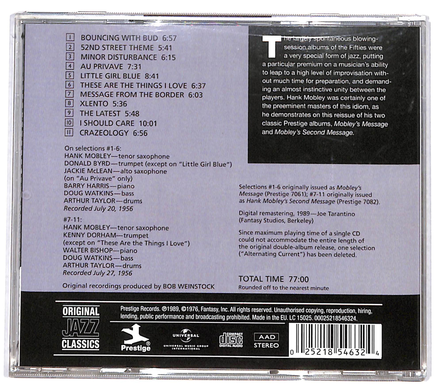 EBOND Hank Mobley - Messages CD CD130747