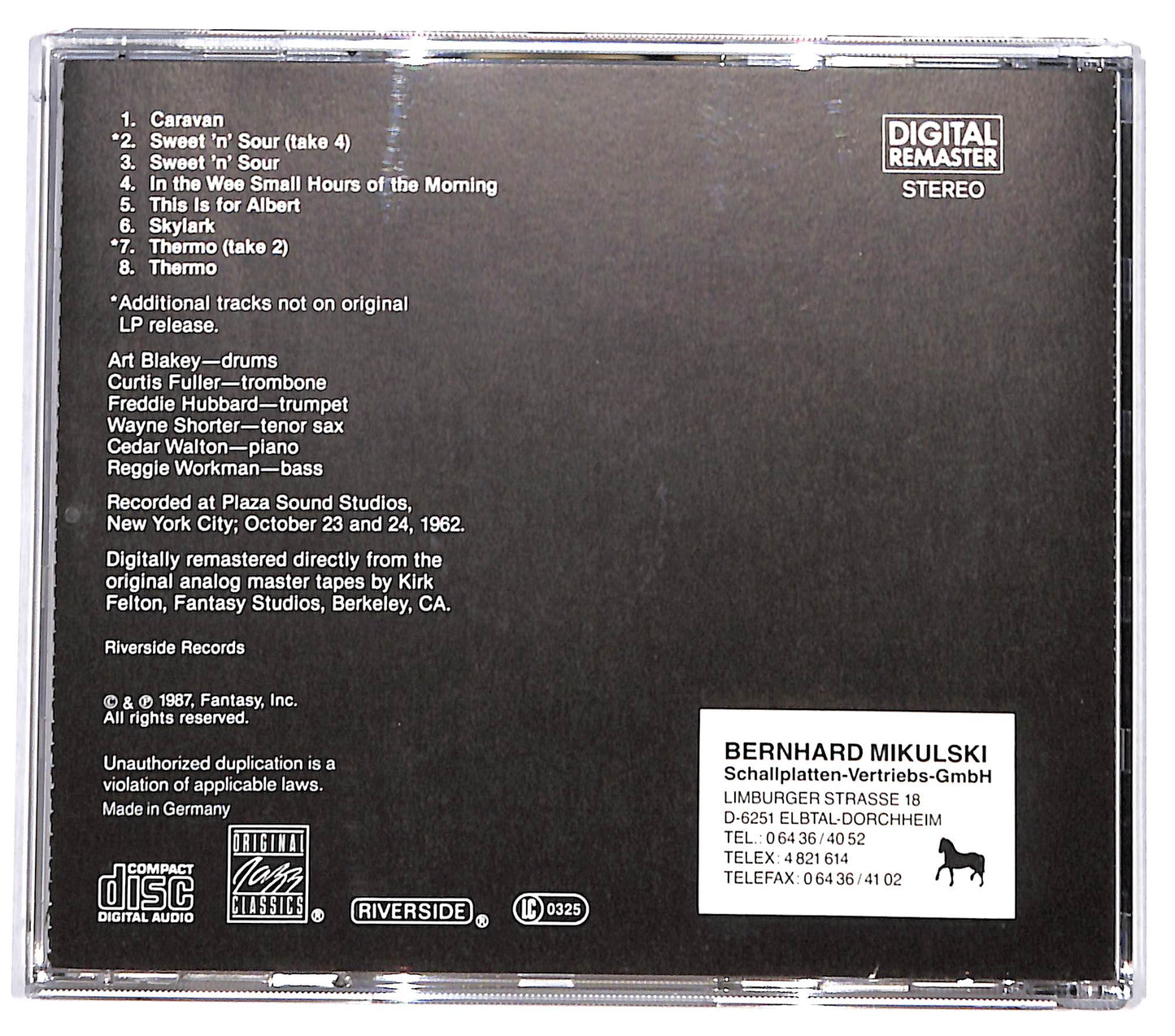 EBOND Art Blakey & The Jazz Messengers - Caravan CD CD130756