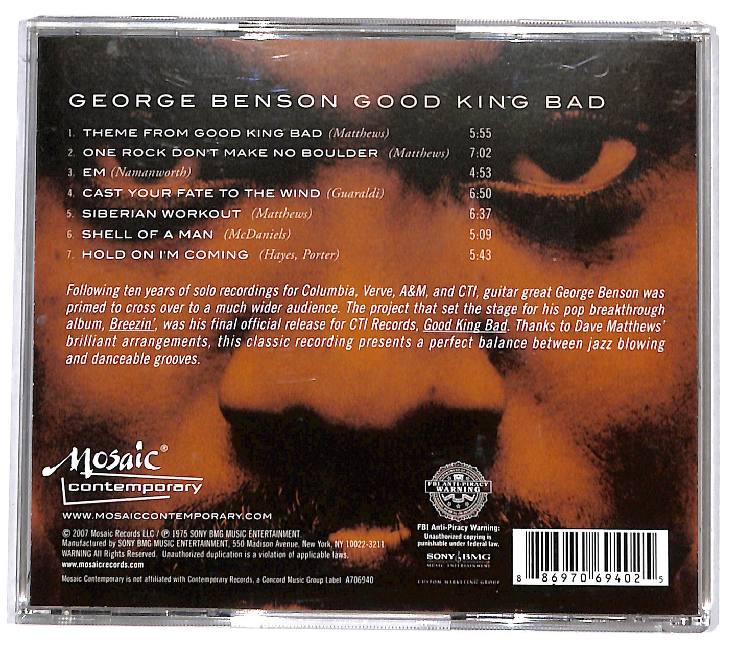 EBOND George Benson - Good King Bad CD CD130827