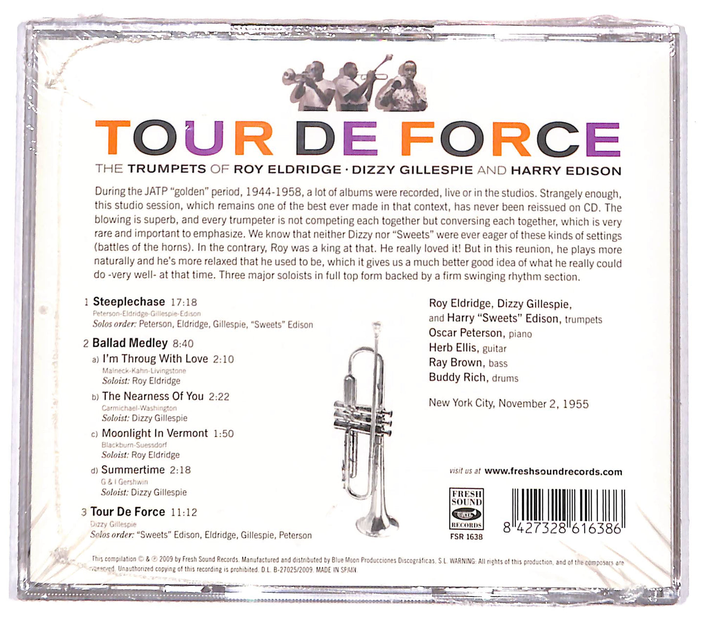 EBOND Roy Eldridge , Dizzy Gillespie , Harry Edison - Tour De Force CD CD130839