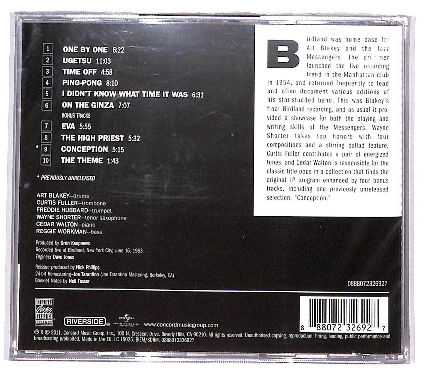 EBOND Art Blakey's Jazz Messengers - Ugetsu CD CD130848