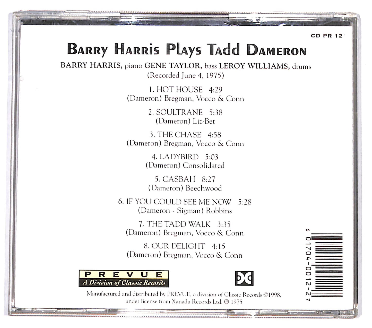 EBOND The Barry Harris Sextet - Luminescence! CD CD130868