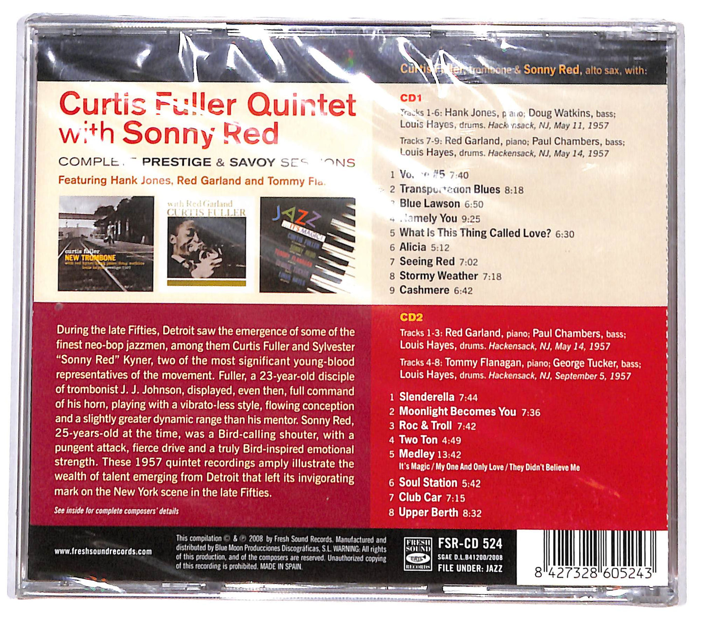 EBOND Curtis Fuller's Quintet With Sonny Red - Complete Prestige CD CD130916