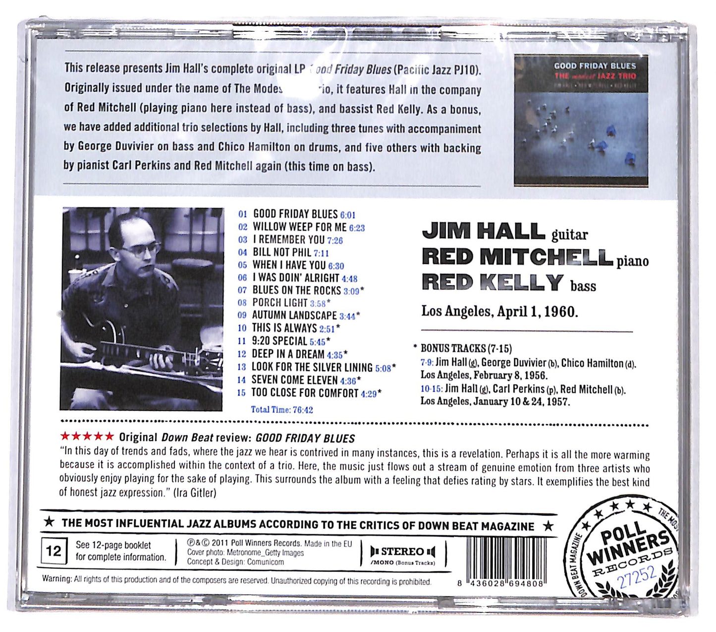 EBOND Jim Hall And His Modest Jazz Trio - Good Friday Blues CD CD130926