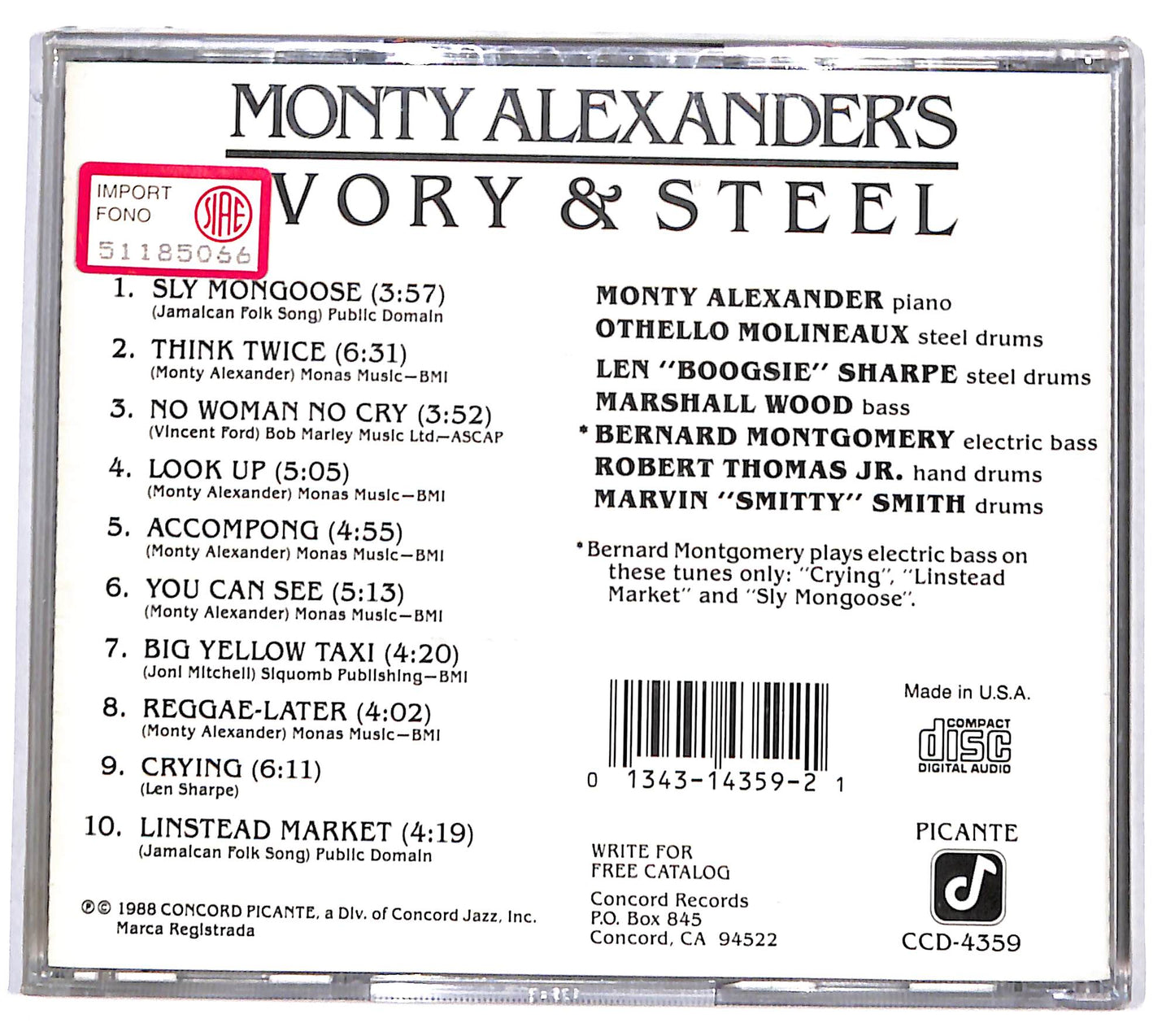 EBOND Monty Alexander's Ivory & Steel - Jamboree CD CD130955