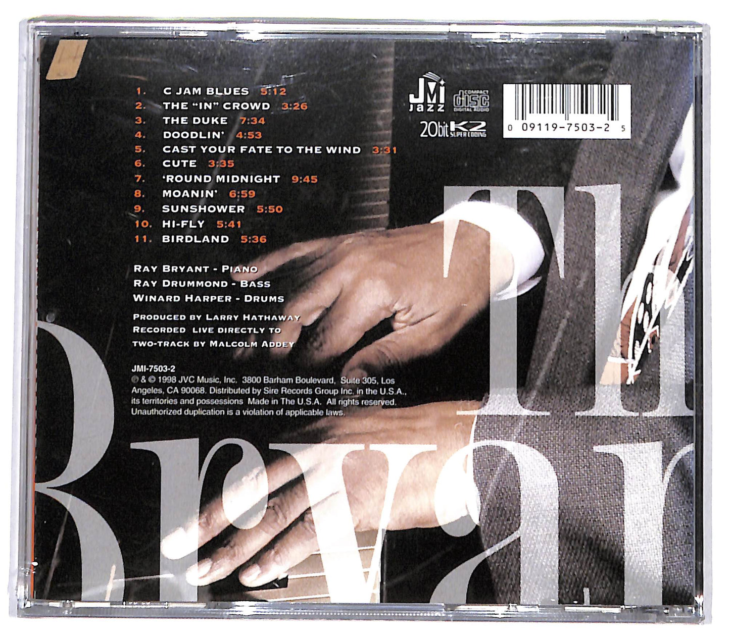 EBOND The Ray Bryant Trio - Ray's Tribute To His Jazz Piano Friends CD CD131001